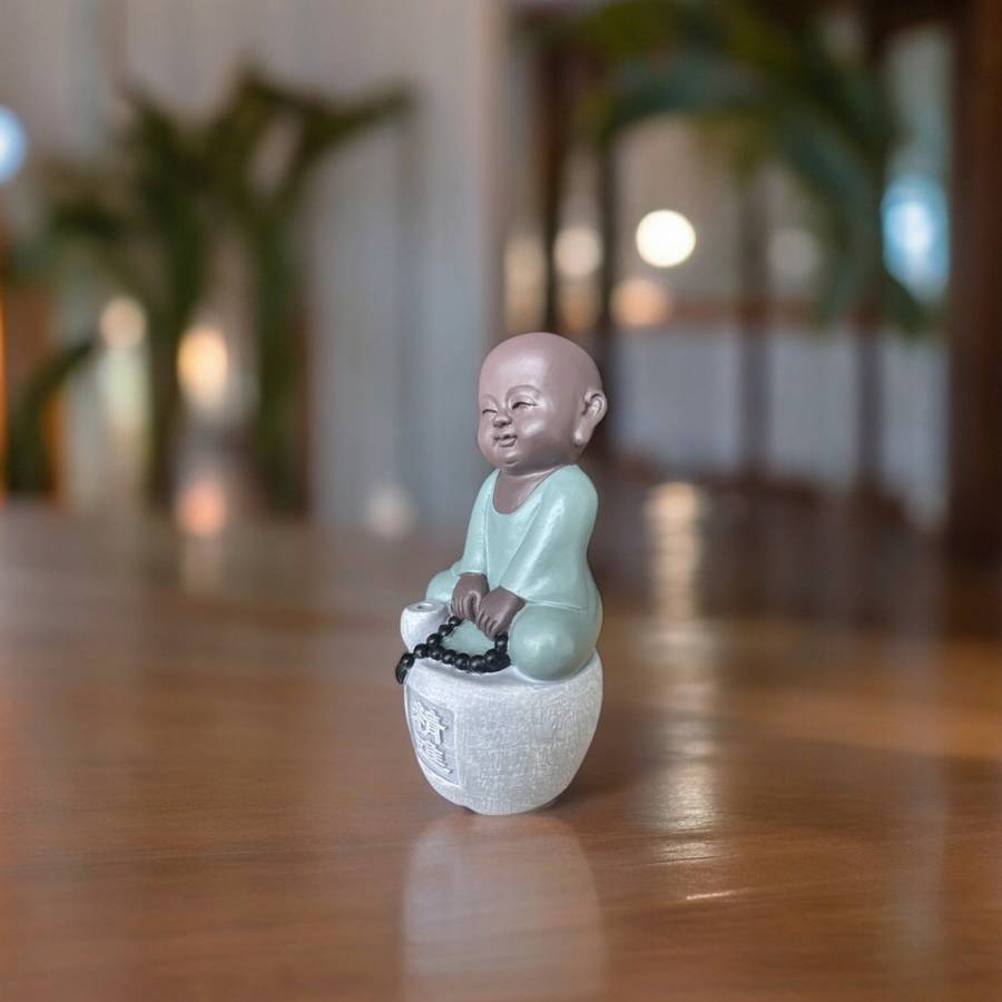 Zen Light - Statue Bouddha Porte-Encens Progression - Bonze Sérénité-Ambiance Zen-Fabrication Artisanale -H14cm–Zen'Light - Image 9