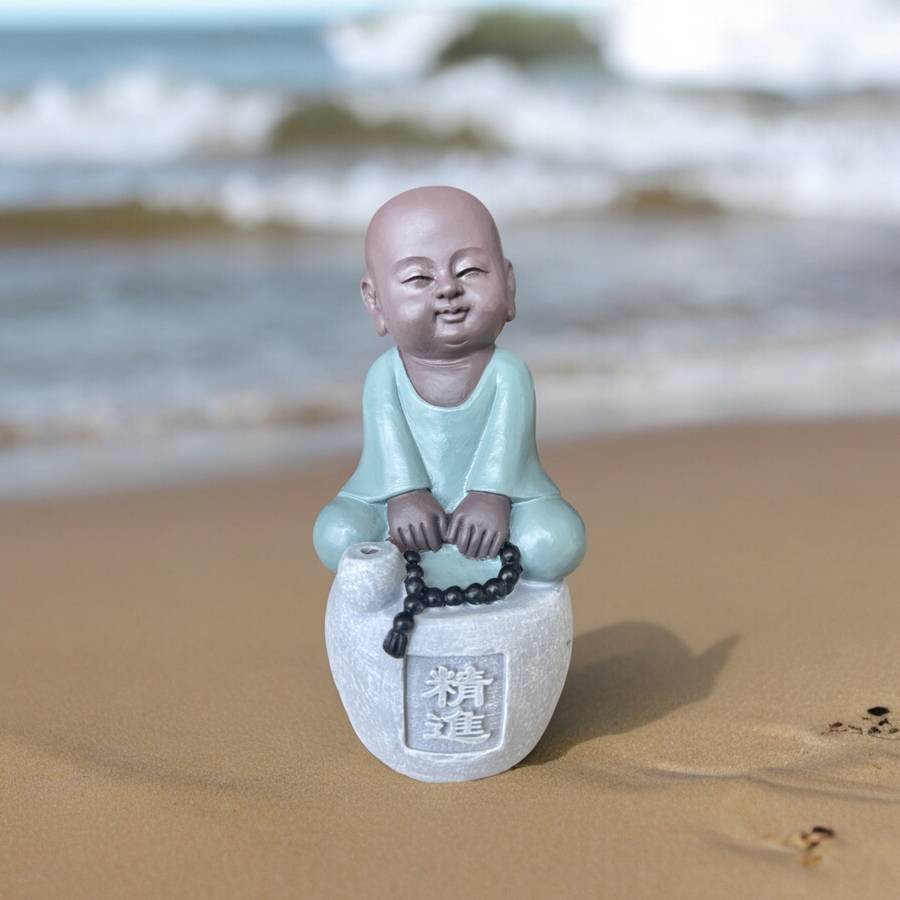 Zen Light - Statue Bouddha Porte-Encens Progression - Bonze Sérénité-Ambiance Zen-Fabrication Artisanale -H14cm–Zen'Light - Image 8