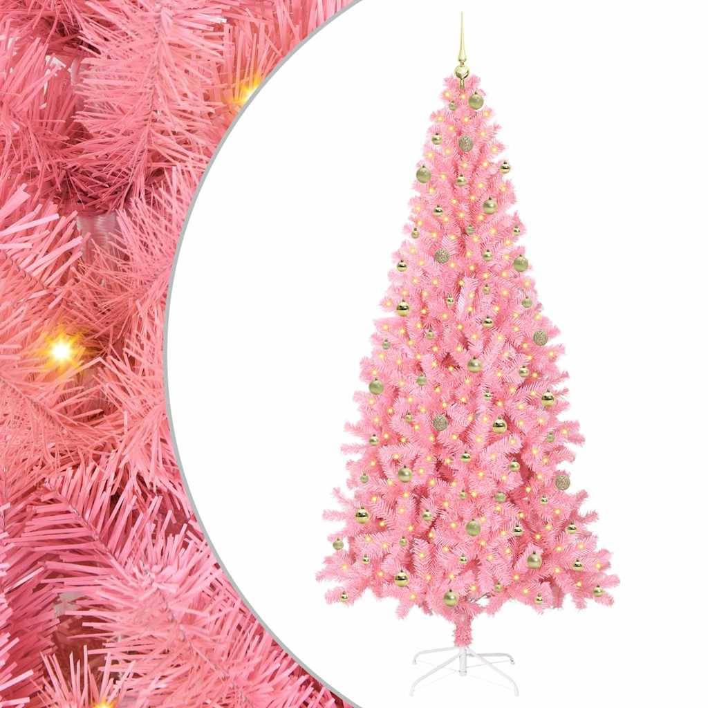Vidaxl - Sapin de Noël Rose 240 cm PVC vidaXL 3396451 - Image 2