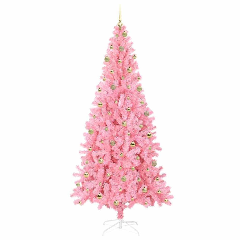 Vidaxl - Sapin de Noël Rose 240 cm PVC vidaXL 3396451 - Image 5