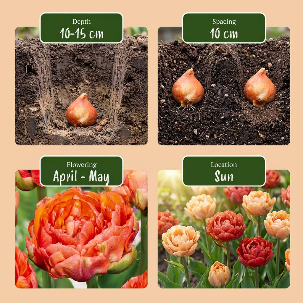 La Green Touch - Tulipe Gudoshnik Double - 12 bulbes - calibre 11/12 - Image 4