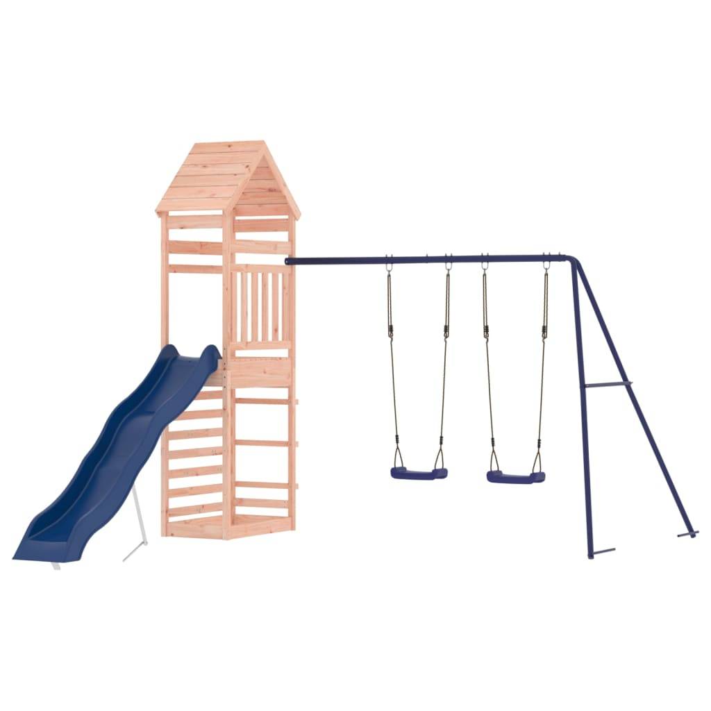 Helloshop26 - Aire de jeux d'extérieur balançoires toboggan portiques robuste jeux jardin 316 x 363 x 264 cm bois massif de douglas - Image 2