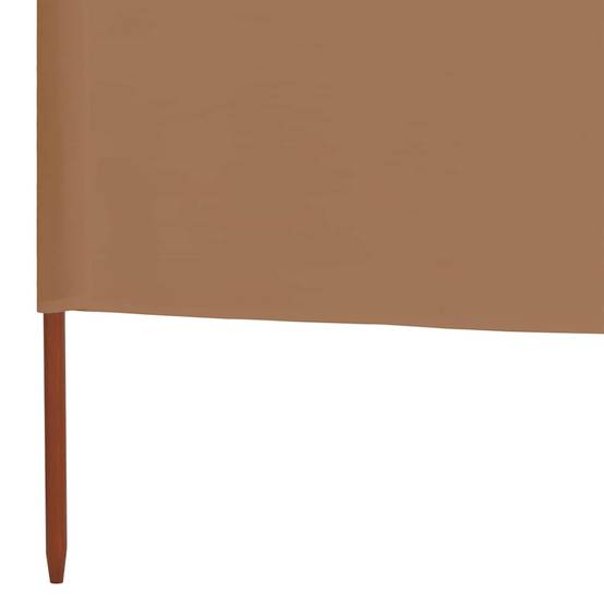 Paravent 6 panneaux tissu non-tissé bois taupe 800 x 160 cm - PANGIVO - Image 5