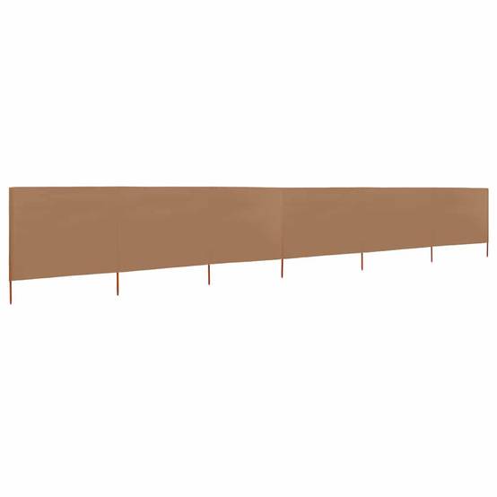 Paravent 6 panneaux tissu non-tissé bois taupe 800 x 160 cm - PANGIVO - Image 2