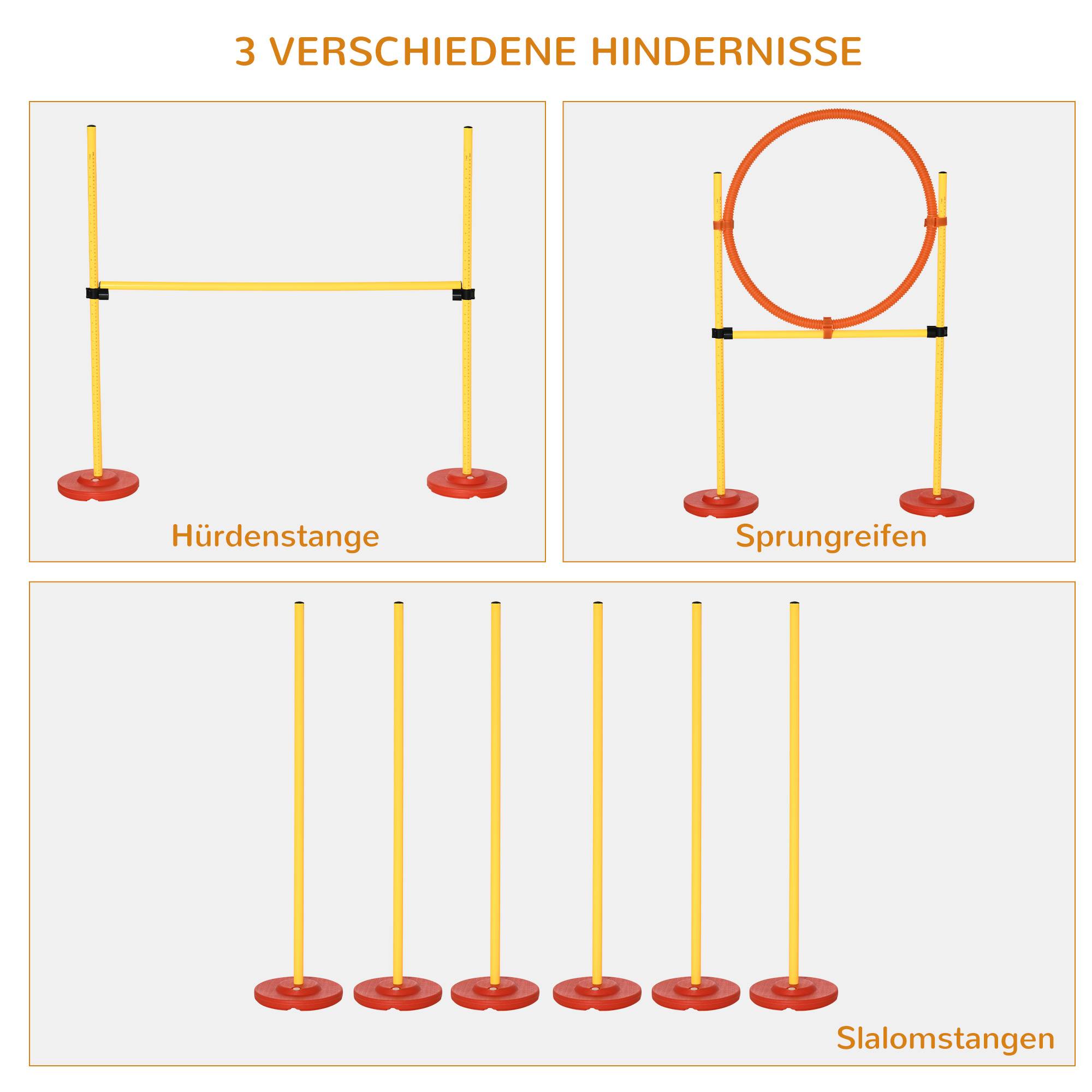ComfortXL - Kit agilité chien 3 en 1 structure tubulaire avec haies slalom et anneau réglables - ComfortXL Outdoor Living - Image 6