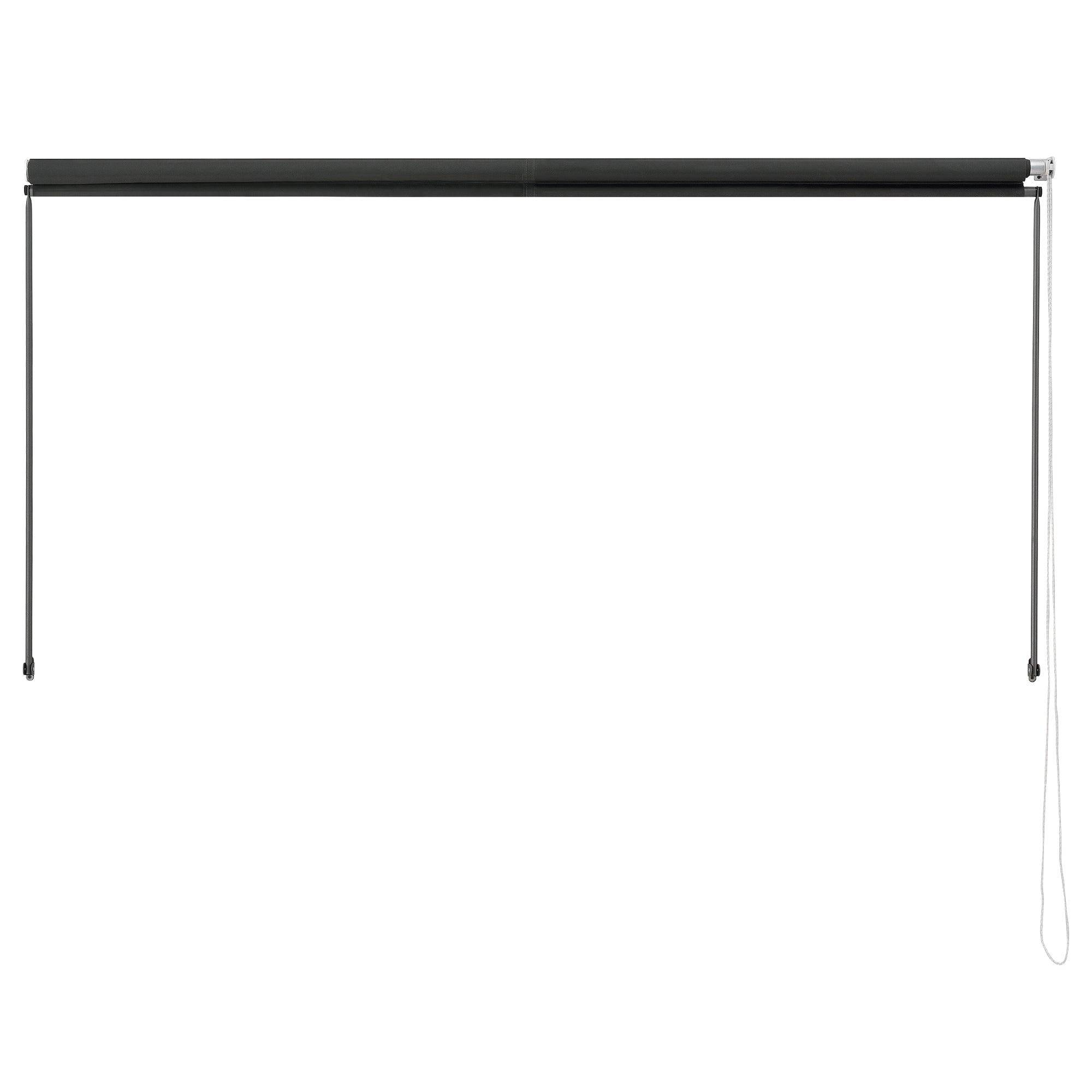 Brise-soleil pare-soleil auvent pour fixer au mur rétractable armature en acier polyester 350 x 120 cm gris - Image 4