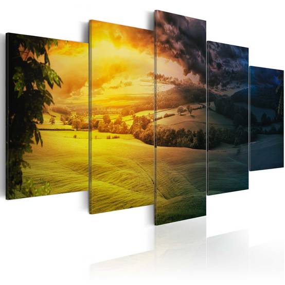 Tableau Imprimé "Entre le Jour & la Nuit" 100 x 200 cm - Image 1