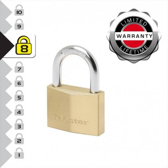 Master Lock - Master Lock 2960EURD Cadenas à Clé Extra Fin en Laiton, Doré, 8,8 x 6 x 2,1 cm - Image 4