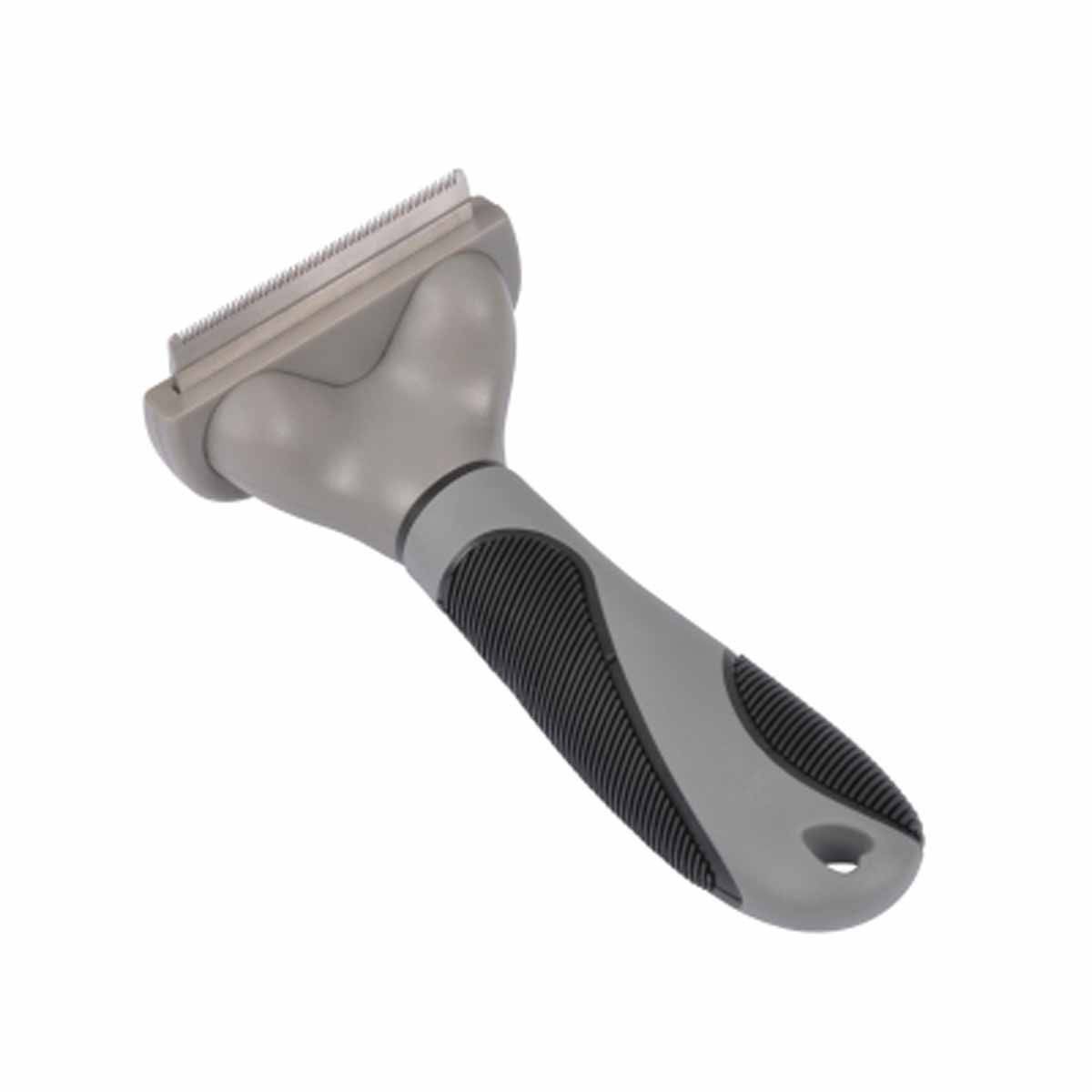 Paris Prix - Brosse de Toilettage "Spéciale Sous Poils" 16cm Gris