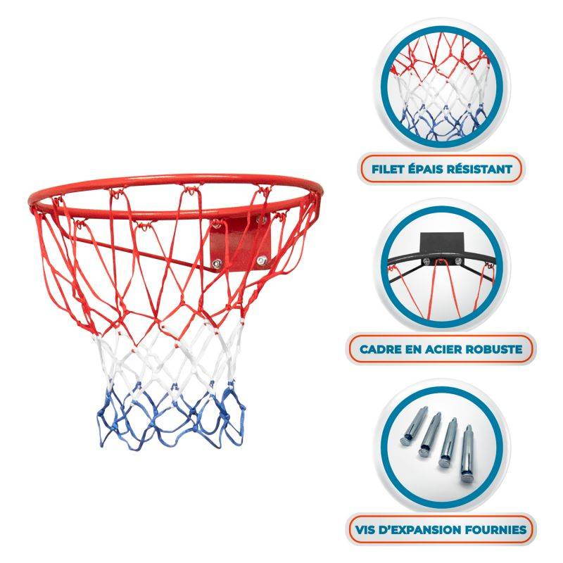 Arceau de Basket-Ball mural MALIBU Diamètre 45 cm et filet – fixation murale incluse BUMBER - Image 4