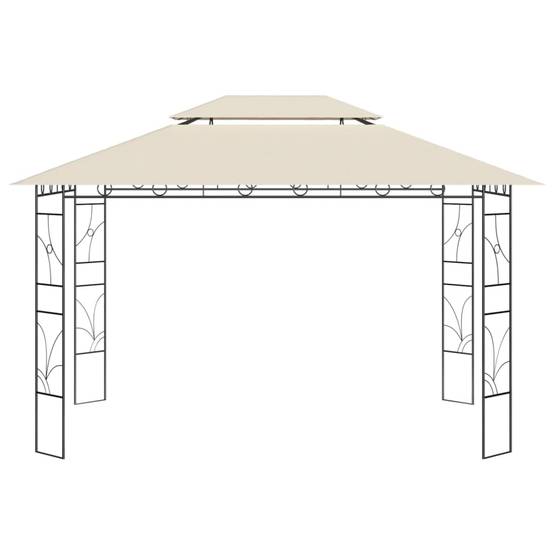 Pergola Jardin - Tonnelle de jardin - Belvédère 4x3x2,7 m Crème 160 g/m² MI46 - Image 1