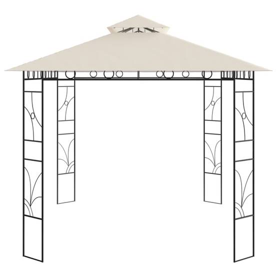 Pergola Jardin - Tonnelle de jardin - Belvédère 4x3x2,7 m Crème 160 g/m² MI46 - Image 3