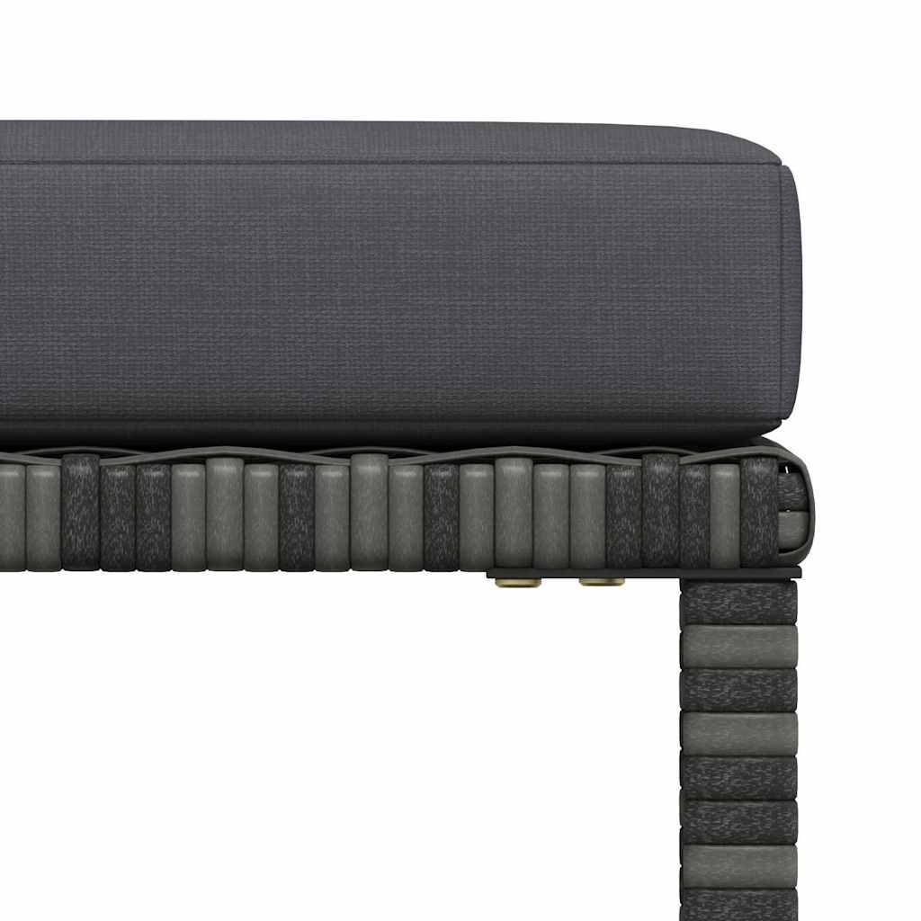 Salon de jardin 5 pcs | Mobilier d'extérieur avec coussins Gris Résine tressée Maison Chic - Image 10