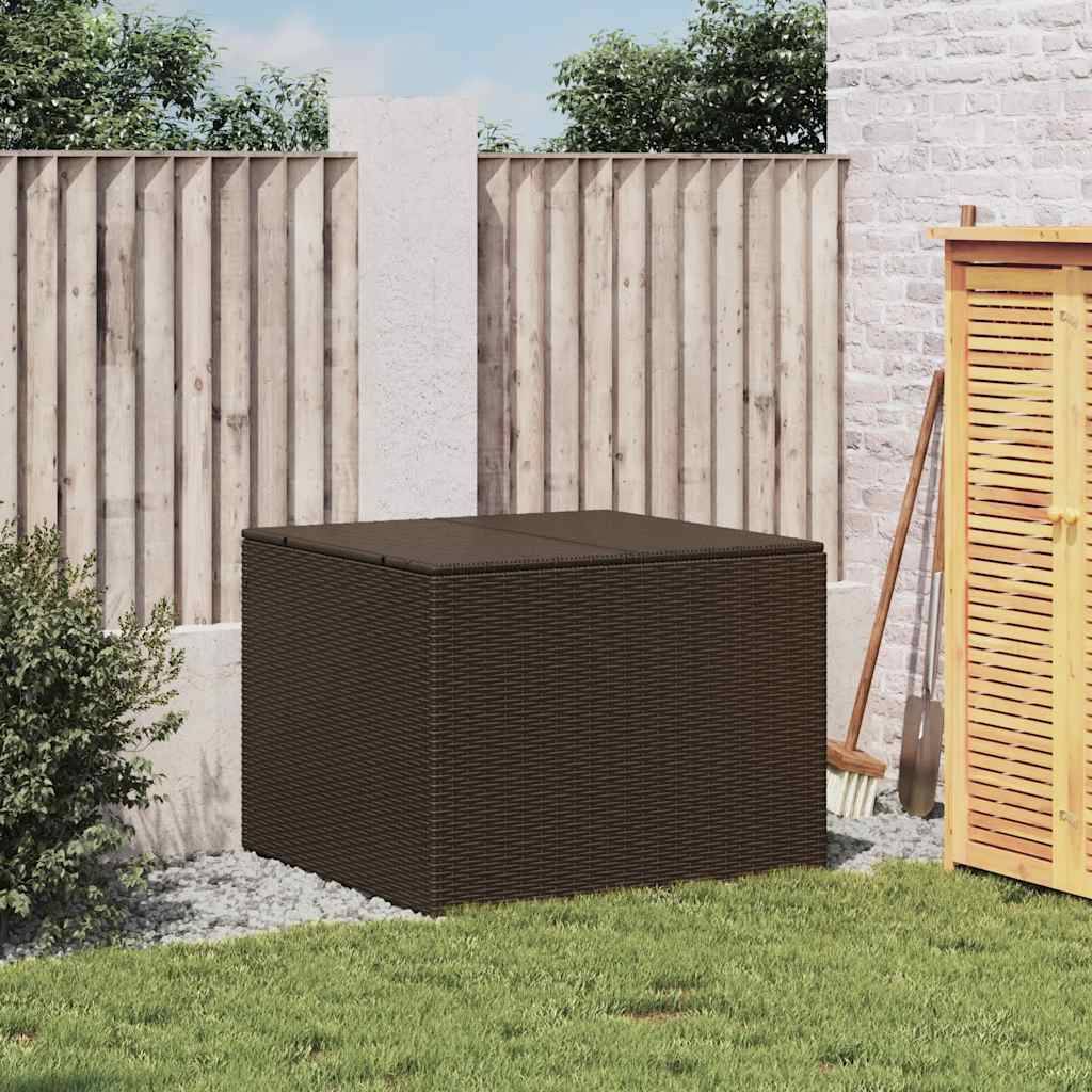 PANGIVO - Coffre de jardin résine tressée marron 80 x 75 x 59 cm - PANGIVO - Image 3