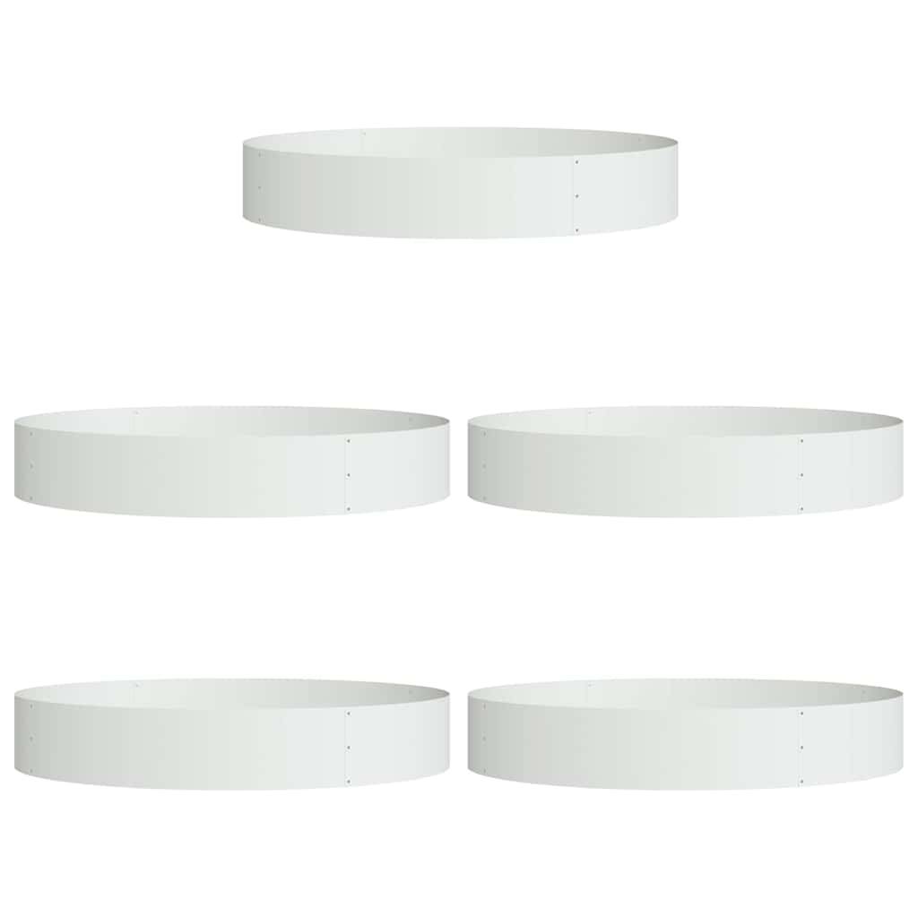 Vidaxl - Anneau de jardinière 5 pcs Blanc 120 x 120 x 20 cm vidaXL 873637 - Image 2