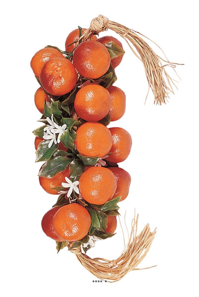 Artificielles - Grappe de 20 oranges artificielles en Plastique soufflé L 50 cm - Image 1