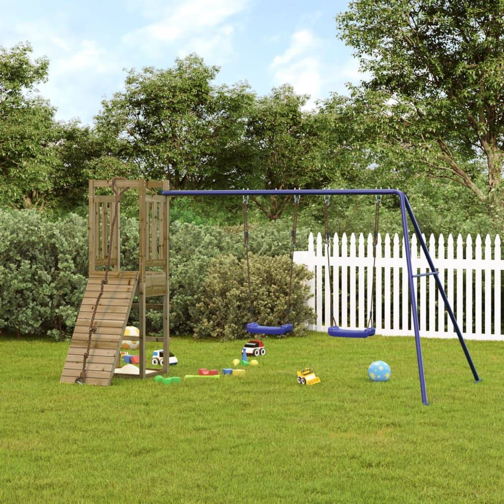 Aire de jeux d'extérieur - Jeu Plein air enfant bois de pin imprégné-JU1580 - Image 2