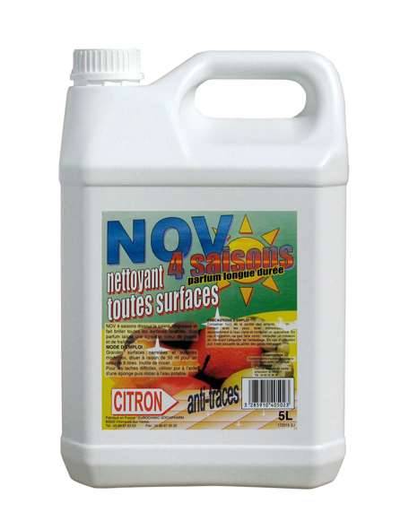 Nettoyant sans Rinçage toutes Surfaces Citron Frais - Bidon de 5L - Lot de 7 Colis de 2 Bidons - Elcopharma