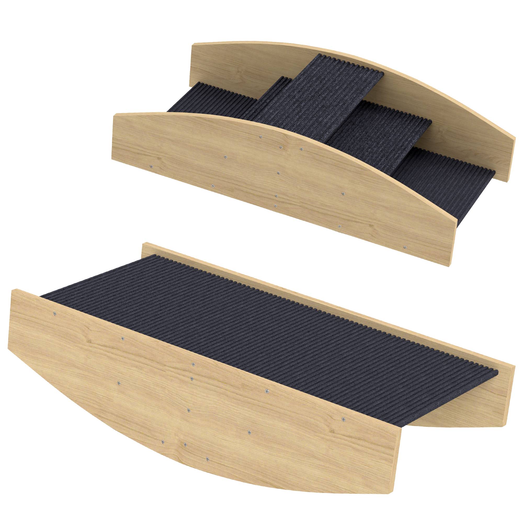 ComfortXL - Bascule agilité chien bois de sapin 80 x 39,5 cm 2-en-1 antidérapante chiens 15 kg - ComfortXL Outdoor Living - Image 2
