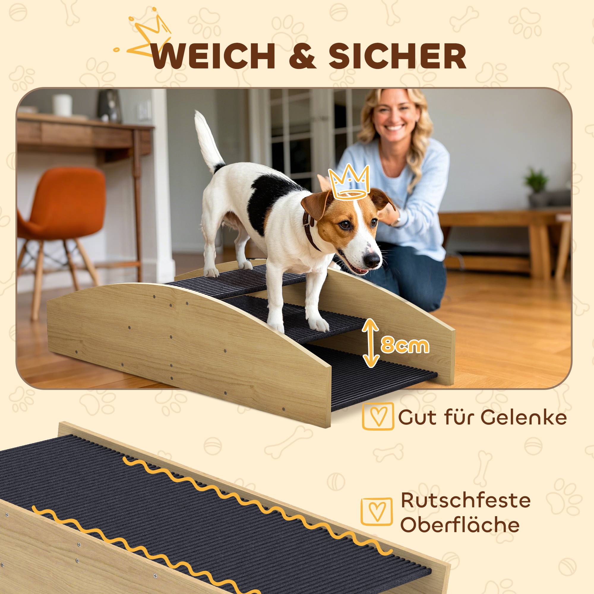 ComfortXL - Bascule agilité chien bois de sapin 80 x 39,5 cm 2-en-1 antidérapante chiens 15 kg - ComfortXL Outdoor Living - Image 7
