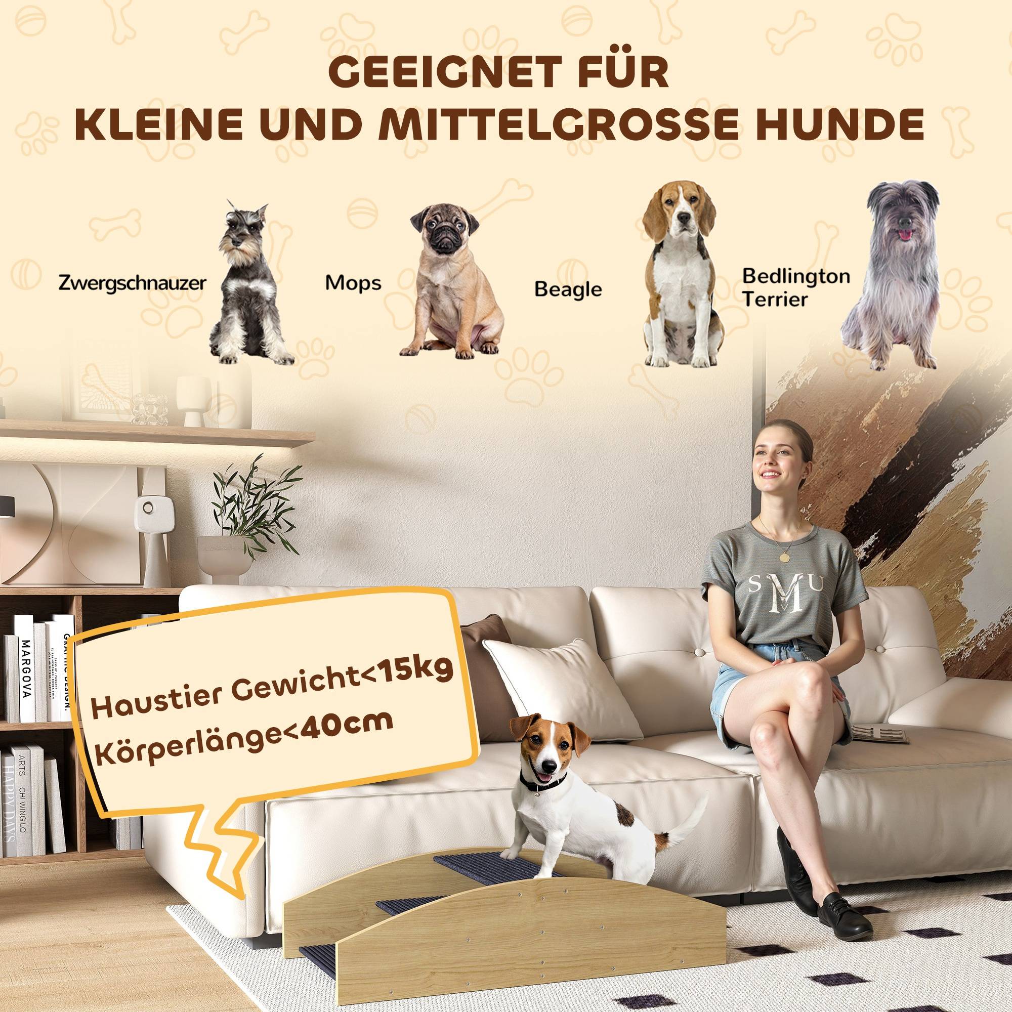 ComfortXL - Bascule agilité chien bois de sapin 80 x 39,5 cm 2-en-1 antidérapante chiens 15 kg - ComfortXL Outdoor Living - Image 8