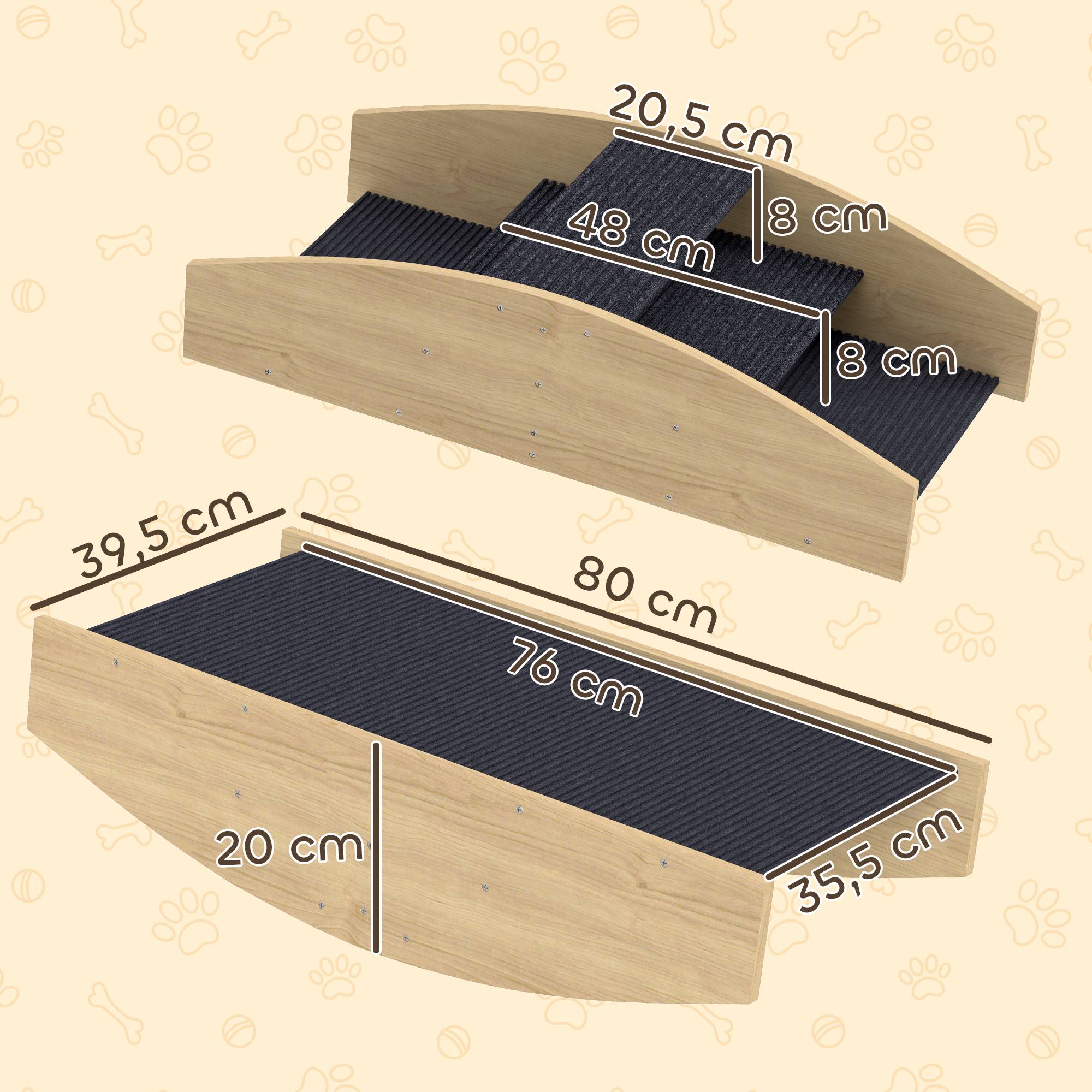 ComfortXL - Bascule agilité chien bois de sapin 80 x 39,5 cm 2-en-1 antidérapante chiens 15 kg - ComfortXL Outdoor Living - Image 5