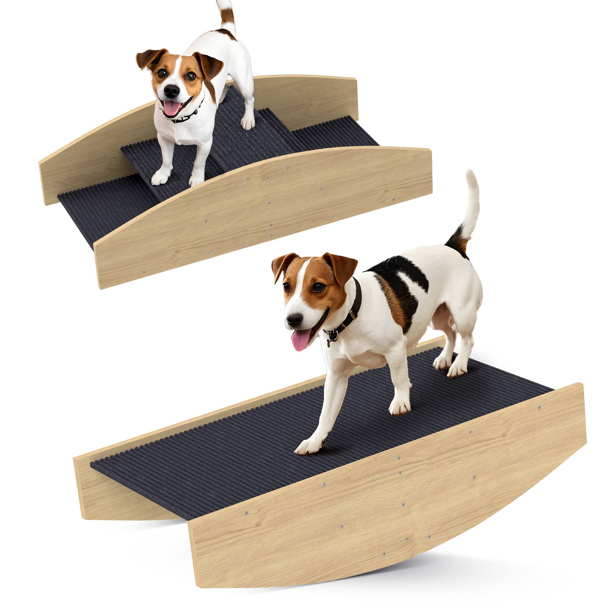 ComfortXL - Bascule agilité chien bois de sapin 80 x 39,5 cm 2-en-1 antidérapante chiens 15 kg - ComfortXL Outdoor Living - Image 1