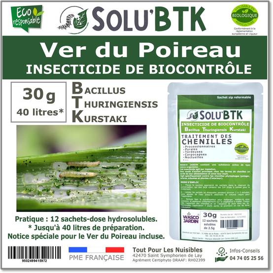 SoluBTK - Ver du Poireau 30gr Bacillus thuringiensis - Image 1