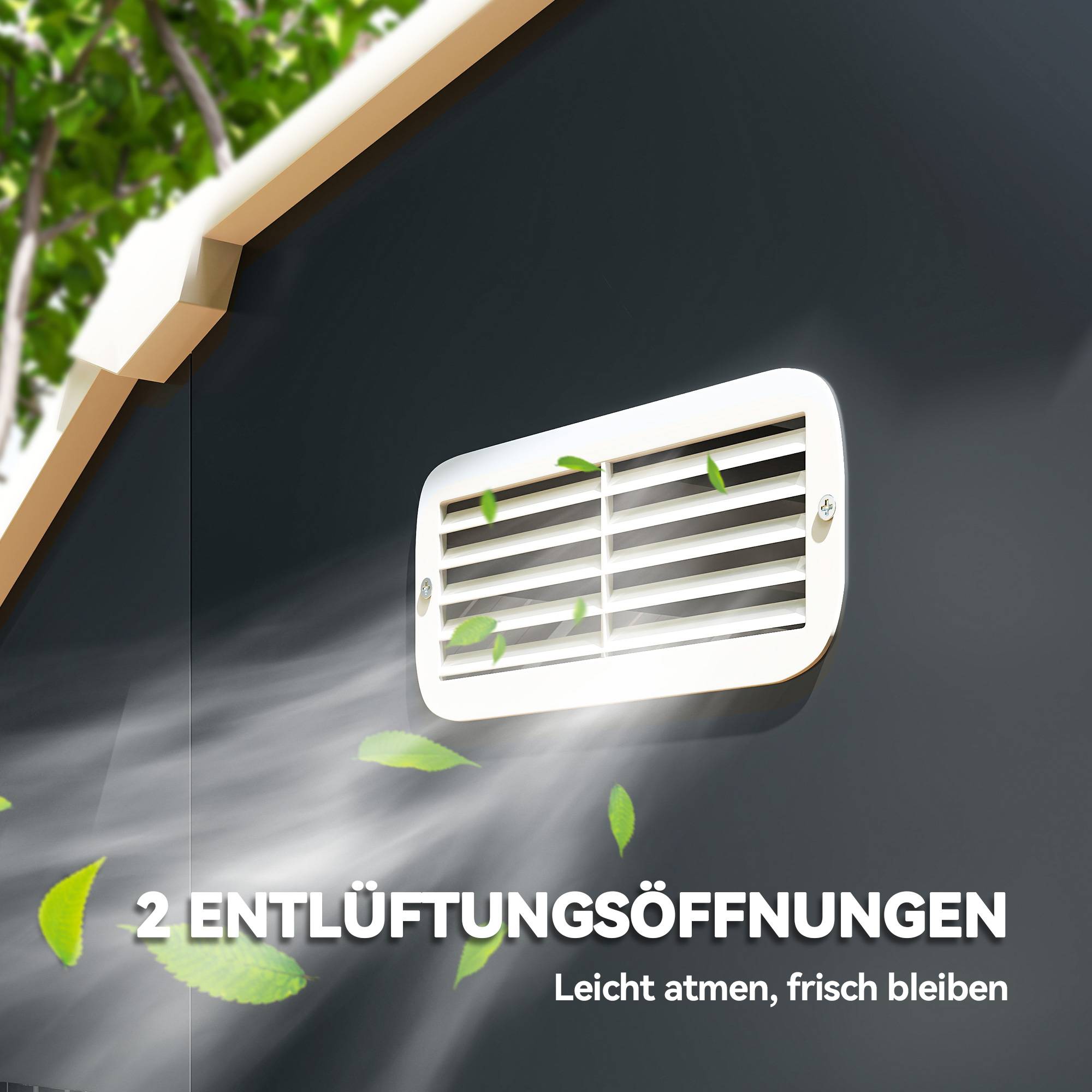 ComfortXL - Abri de jardin acier galvanisé 238 x 132 cm gris foncé double porte ventilée - ComfortXL Outdoor Living - Image 9