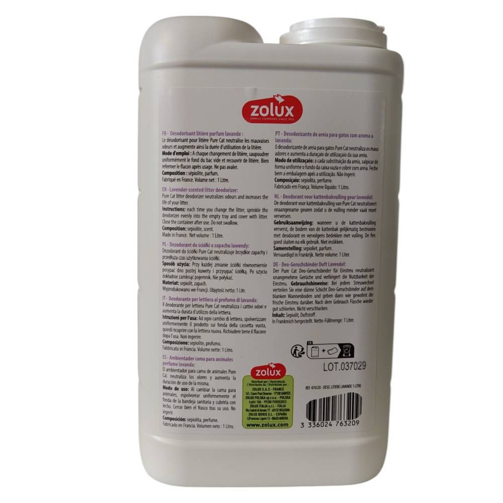 Zolux - Désodorisant pour litière fraîcheur lavande 1 litre  pour chat - Image 4