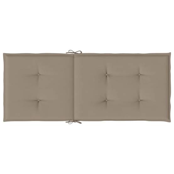 PANGIVO - Coussins de chaise de jardin dossier haut polyester taupe 120 x 50 x 3 cm - PANGIVO - Image 7