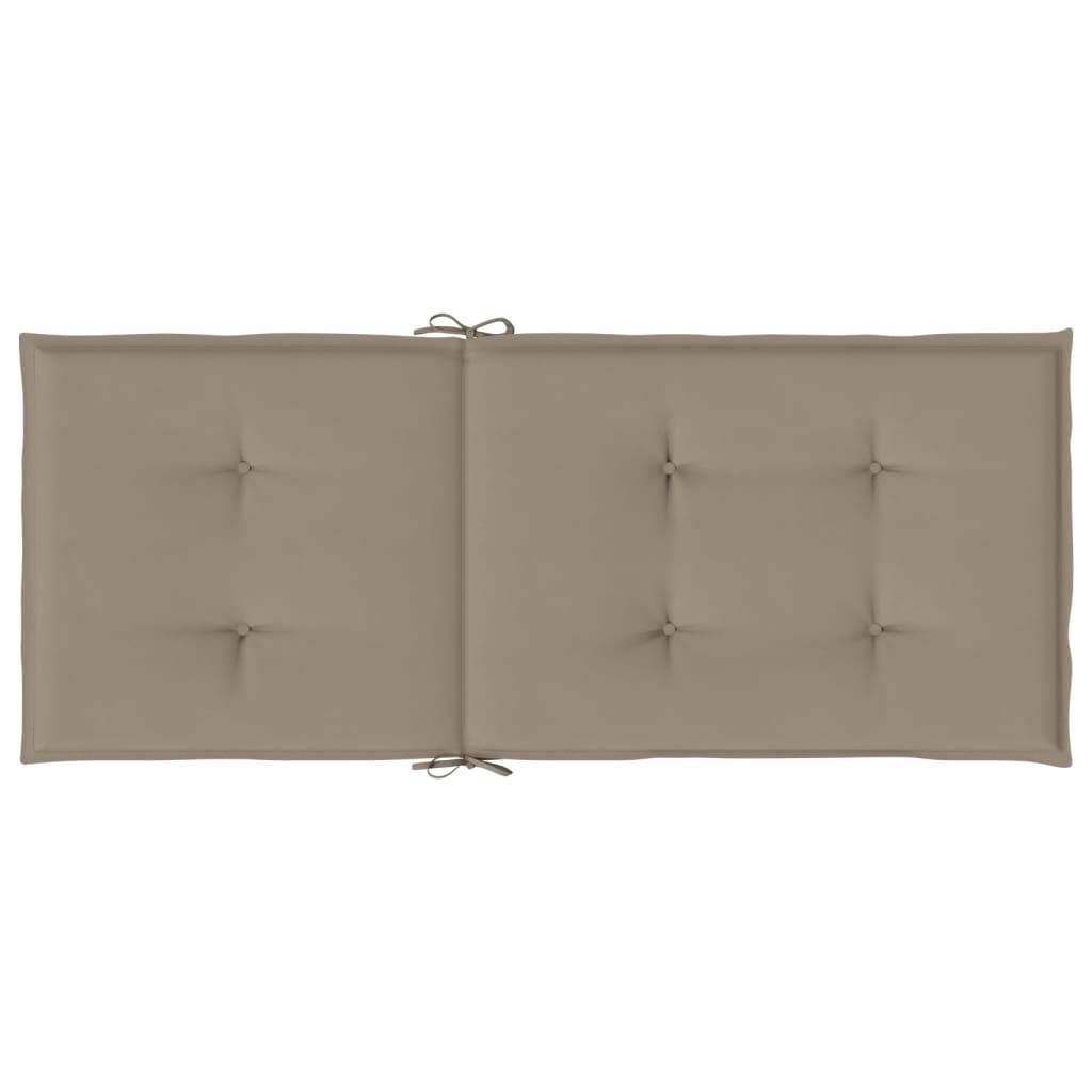 PANGIVO - Coussins de chaise de jardin dossier haut polyester taupe 120 x 50 x 3 cm - PANGIVO - Image 7