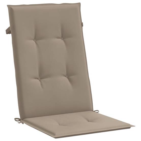 PANGIVO - Coussins de chaise de jardin dossier haut polyester taupe 120 x 50 x 3 cm - PANGIVO - Image 5