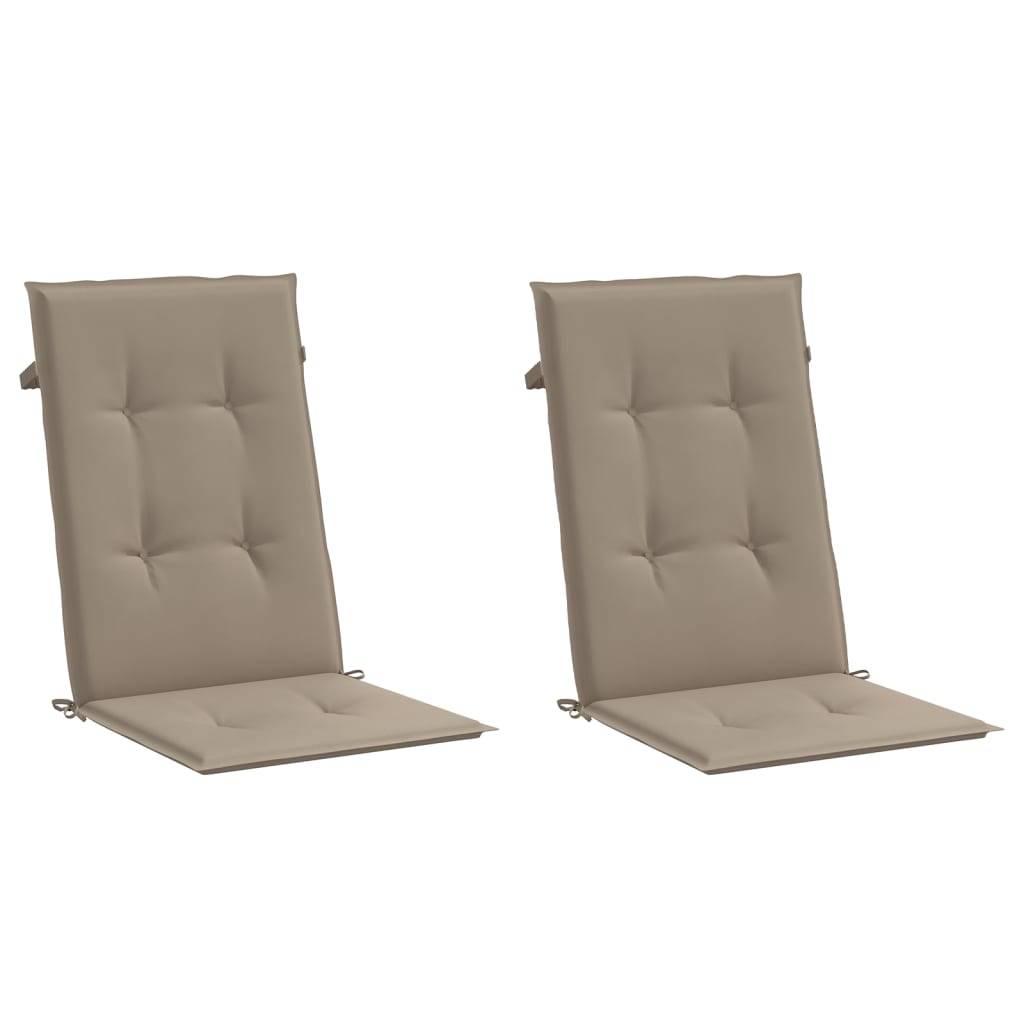 PANGIVO - Coussins de chaise de jardin dossier haut polyester taupe 120 x 50 x 3 cm - PANGIVO - Image 3