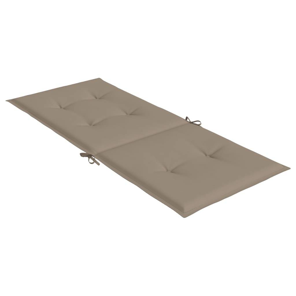 PANGIVO - Coussins de chaise de jardin dossier haut polyester taupe 120 x 50 x 3 cm - PANGIVO - Image 6
