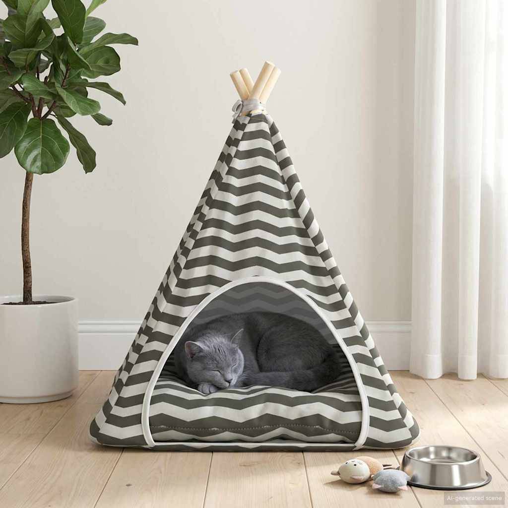Vidaxl - Teepee pour animaux de compagnie avec coussin 60 x 60 x 70 cm vidaXL 42020257 - Image 4