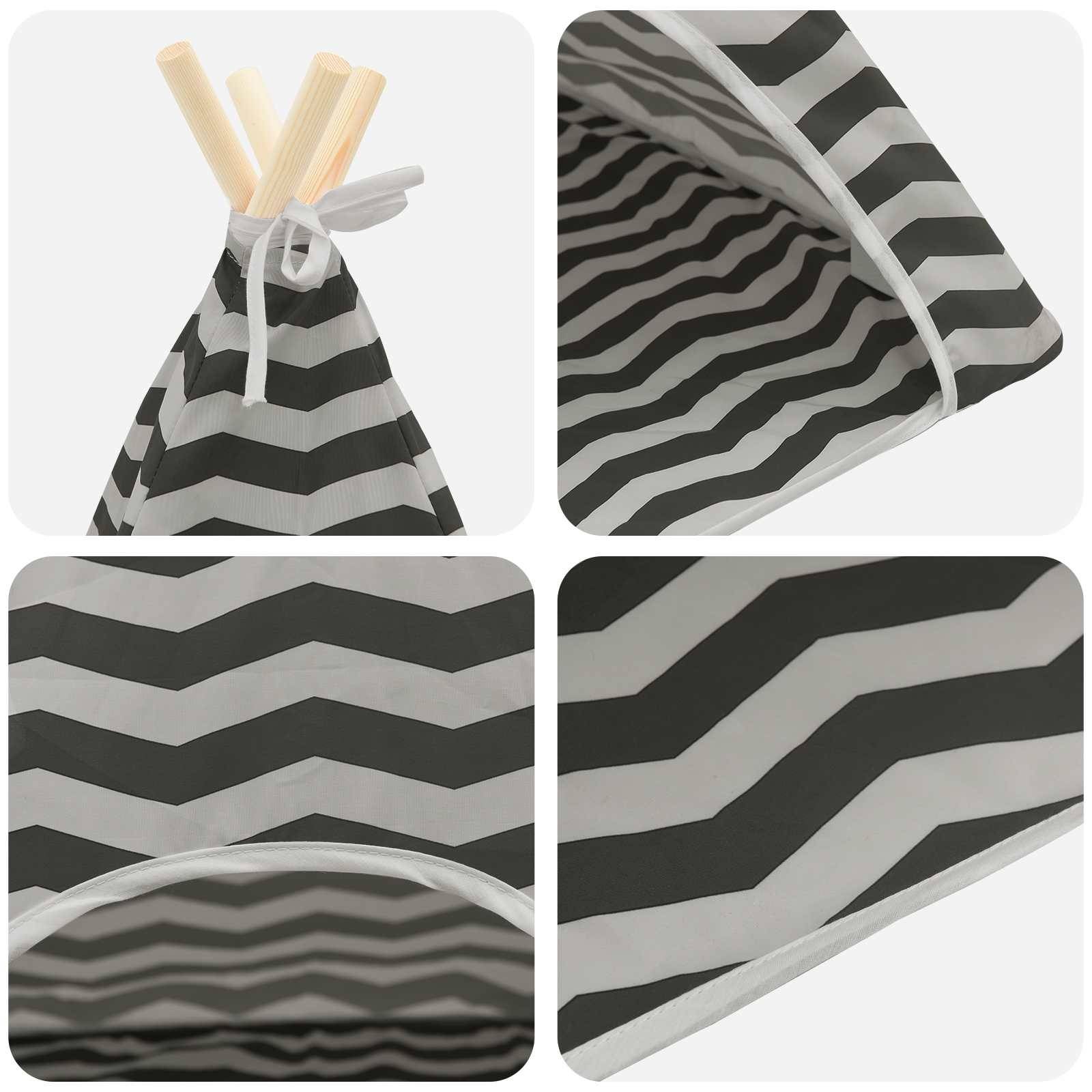 Vidaxl - Teepee pour animaux de compagnie avec coussin 60 x 60 x 70 cm vidaXL 42020257 - Image 9