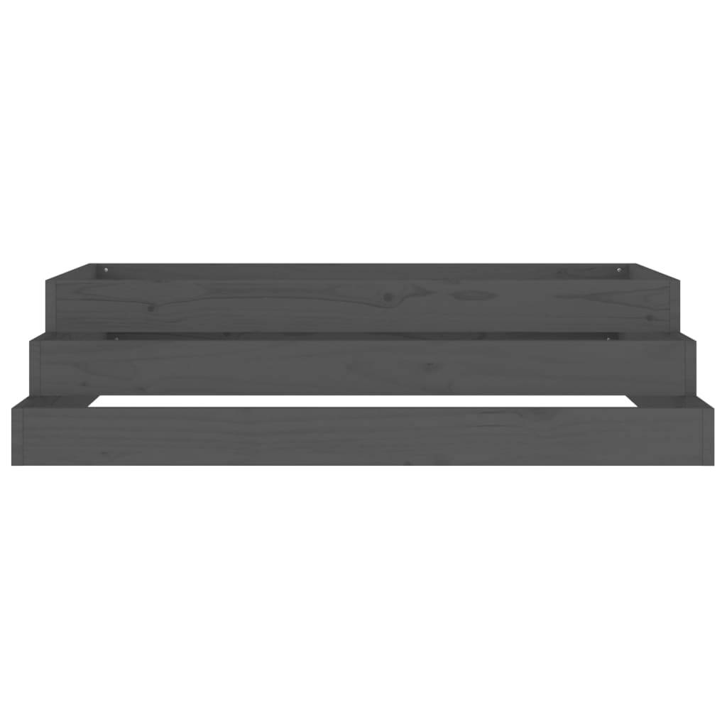 Vidaxl - Jardinière Gris 110x110x27 cm Bois massif de pin vidaXL 823901 - Image 6