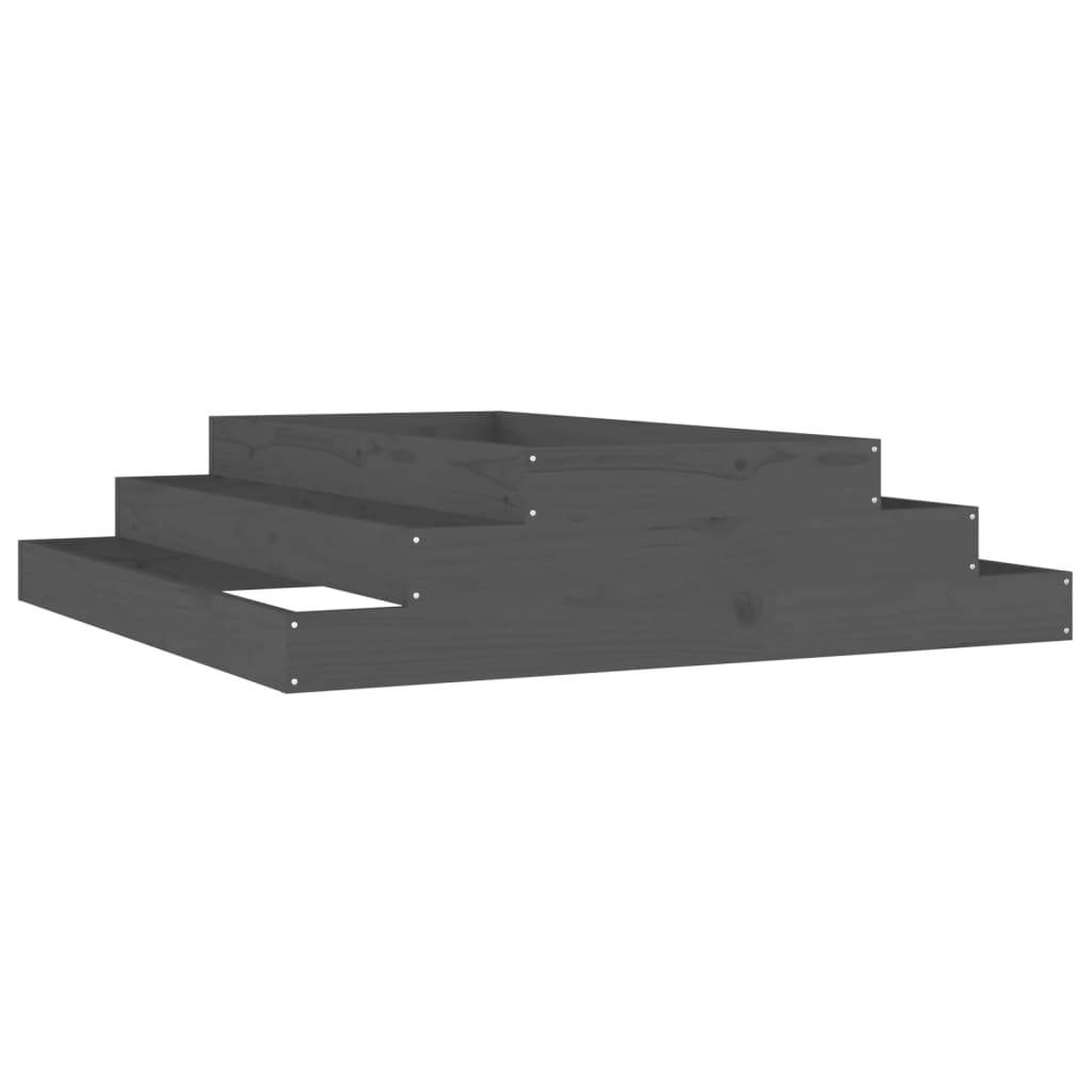 Vidaxl - Jardinière Gris 110x110x27 cm Bois massif de pin vidaXL 823901 - Image 2