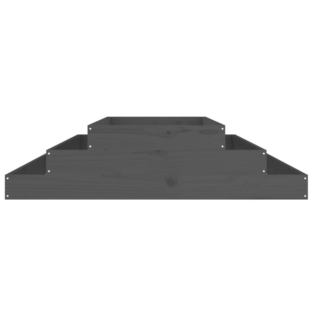 Vidaxl - Jardinière Gris 110x110x27 cm Bois massif de pin vidaXL 823901 - Image 5