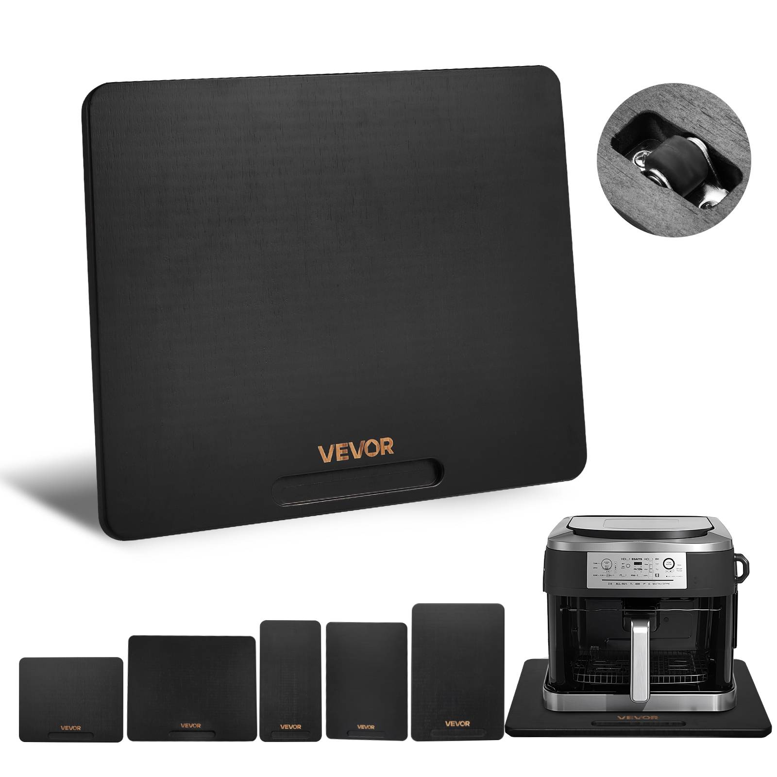 VEVOR Plateau Coulissant pour Appareils Électroménagers Cuisine 33x40,6 cm Noir - Image 1
