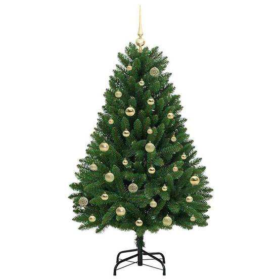 Sapin de Noël | Arbre de Noël artificiel avec 150 LED Vert 150 cm PVC et métal Maison Chic - Image 4