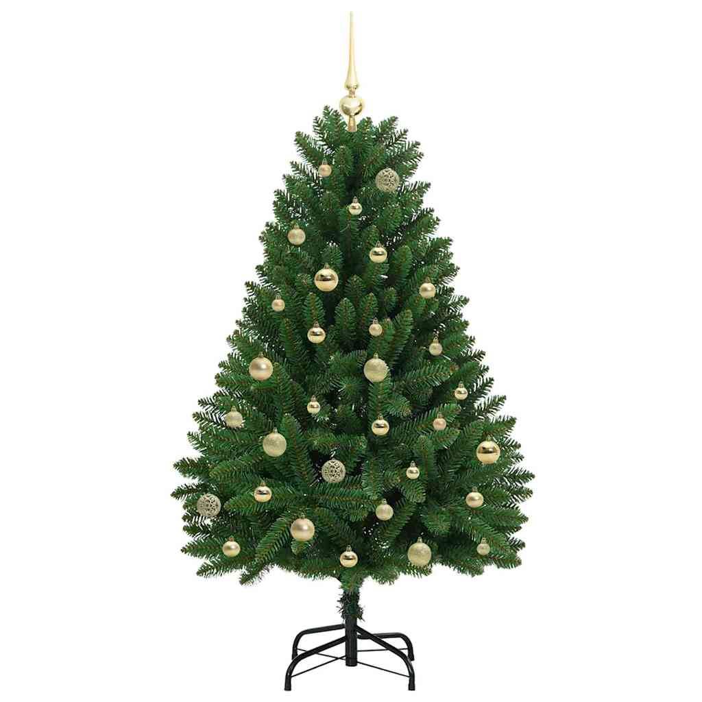 Sapin de Noël | Arbre de Noël artificiel avec 150 LED Vert 150 cm PVC et métal Maison Chic - Image 4