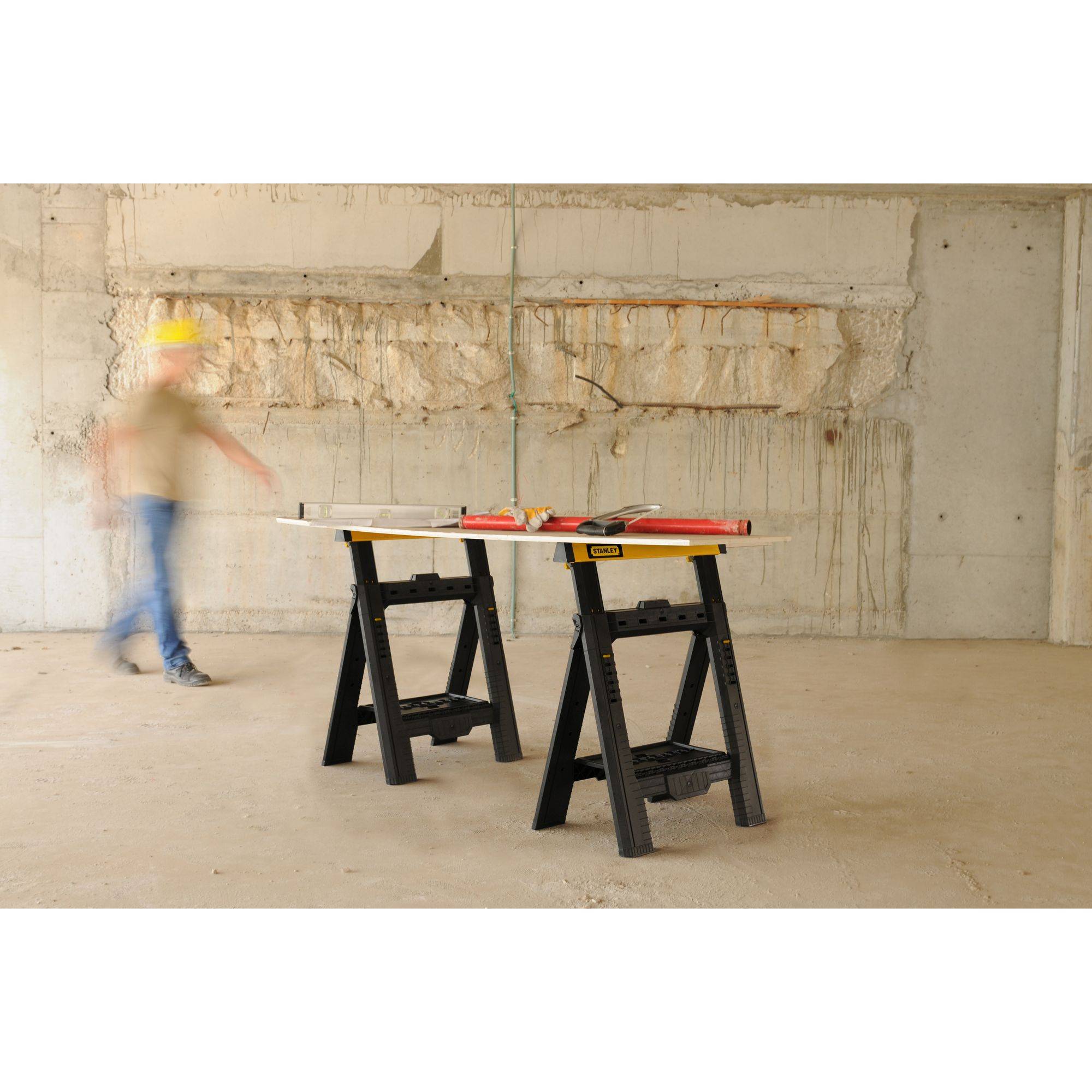stanley - STANLEY Lot de 2 tréteaux pliables télescopiques charge max. 450 kg - Image 8