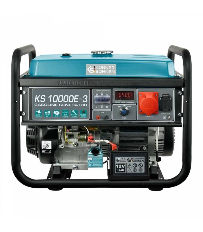 Générateur à essence 400V 8000W avec démarrage électrique - Könner & Söhnen KS 10000E-3 - Image 1