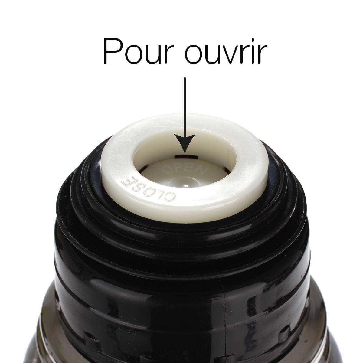 Mug Isolant "Inox & Silicone" 0,35L Noir - Image 2