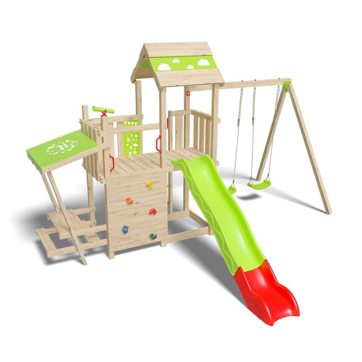 Trigano Jardin - Aire de jeux bois 2,20 m ZESTY XPRESSION - 12 enfants - Image 1