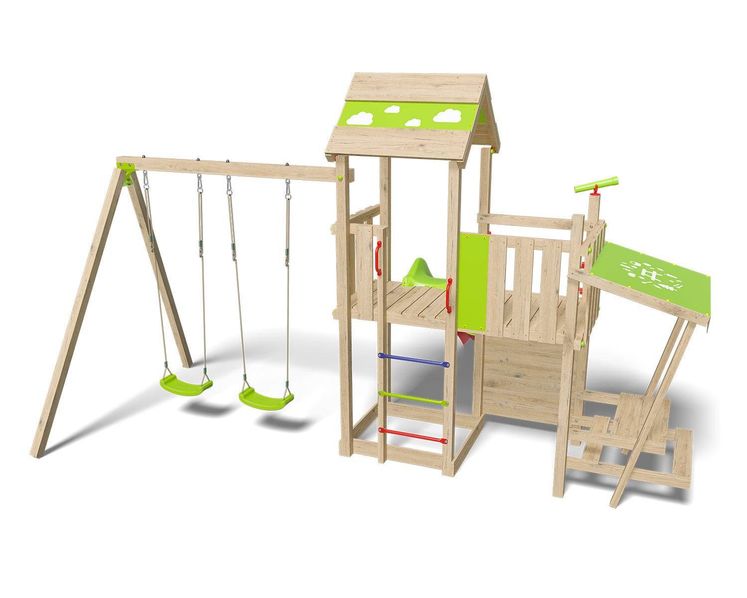 Trigano Jardin - Aire de jeux bois 2,20 m ZESTY XPRESSION - 12 enfants - Image 3