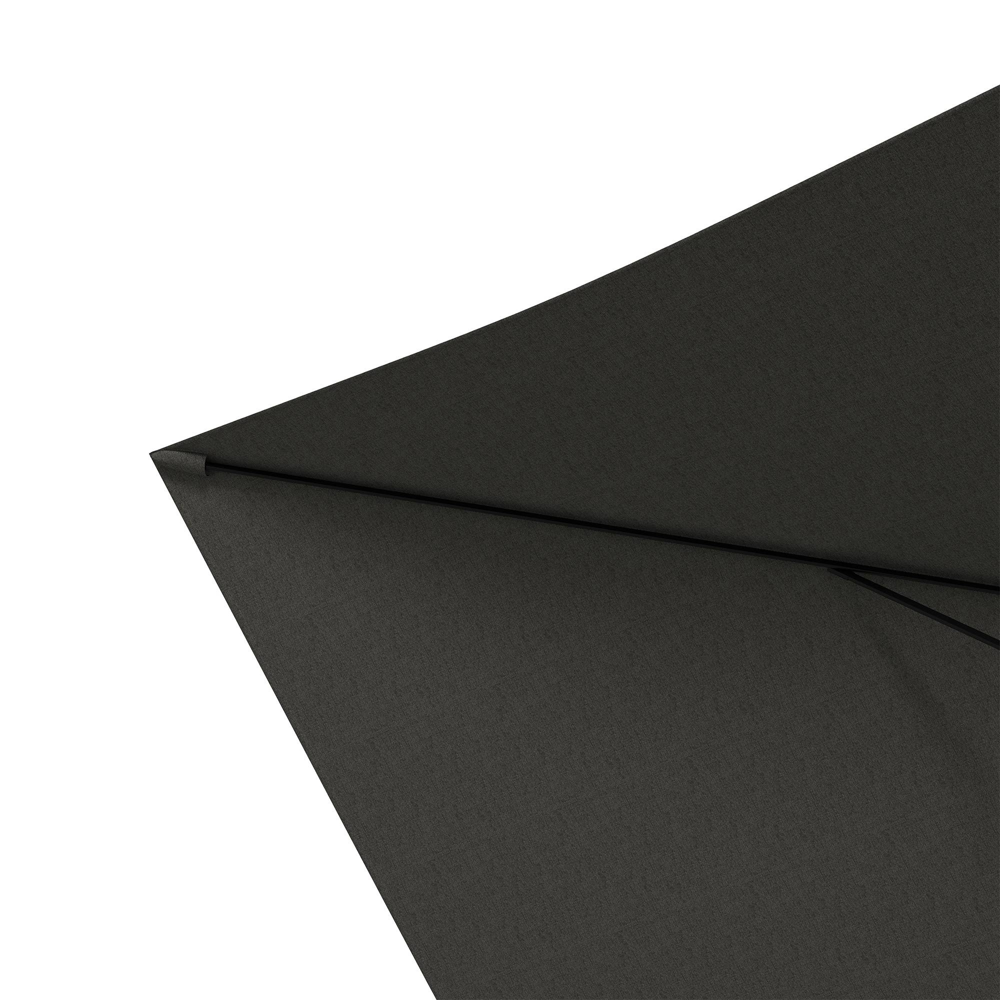 Parasol rectangulaire inclinable avec manivelle en aluminium et polyester gris foncé 290 x 200 x 248 cm - PANGIVO - Image 10