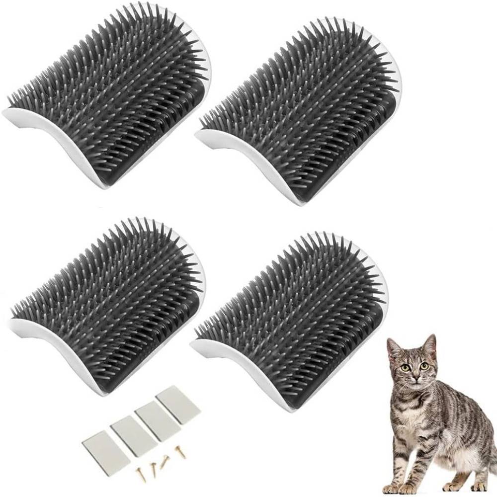 Peigne pour chat-Lot de 4 brosses d'angle pour chat auto-massantes - Living123 - Image 1